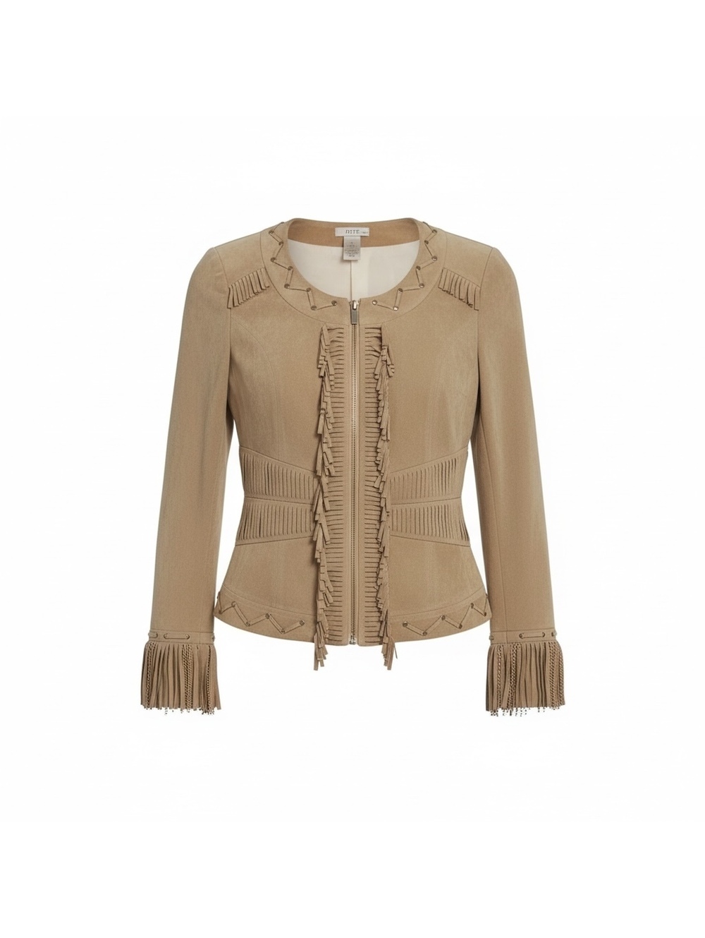 Vintage Cache Tan Fringe Western Jacket